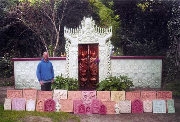 Concrete garden sculptures